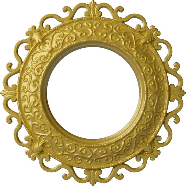 Ekena Millwork Orrington Ceiling Medallion (Fits Canopies up to 6 5/8"), 13 1/4"OD x 6 5/8"ID x 1 1/8"P, Rich Gold CM13ORRGS - main